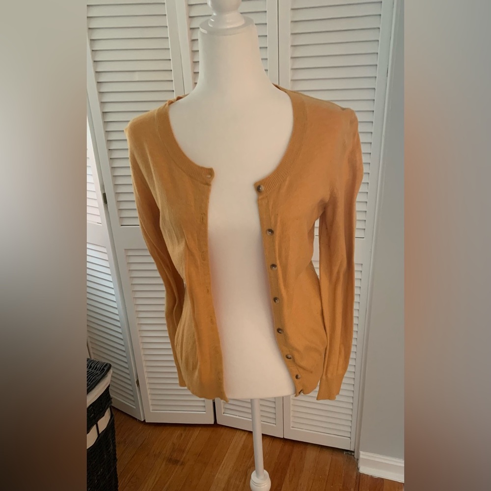 Gap Factory mustard colored button down cardigan